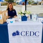 CEDC staff at an informational table
