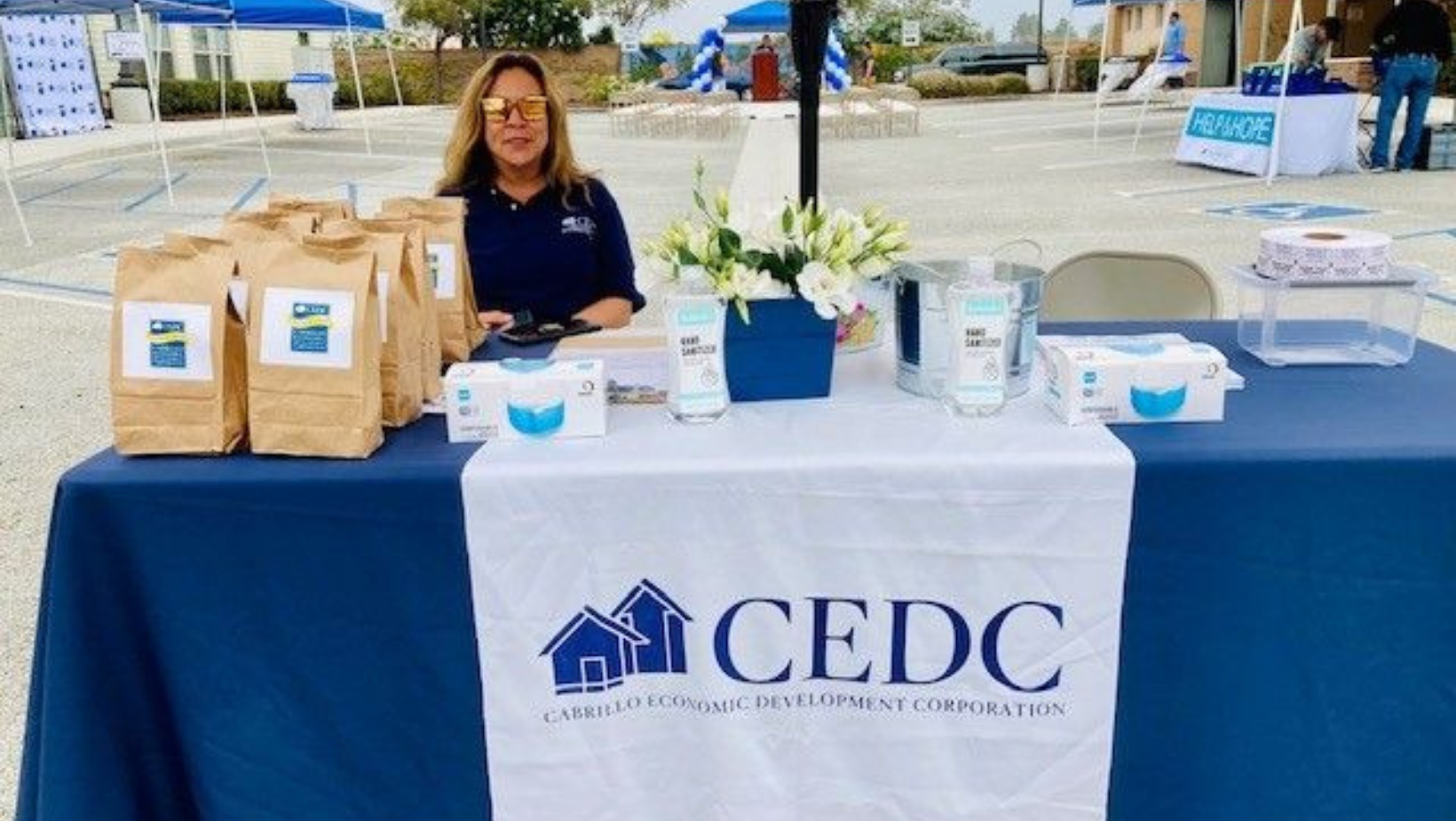 CEDC staff at an informational table